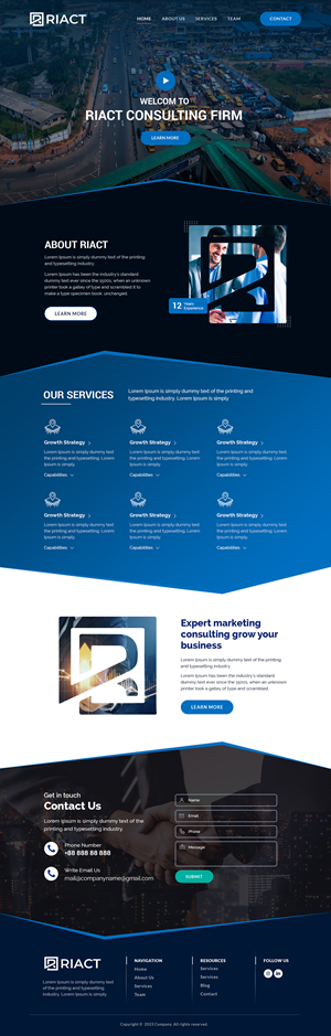 Web Design by Shijo John for RIACT | Design #30701447