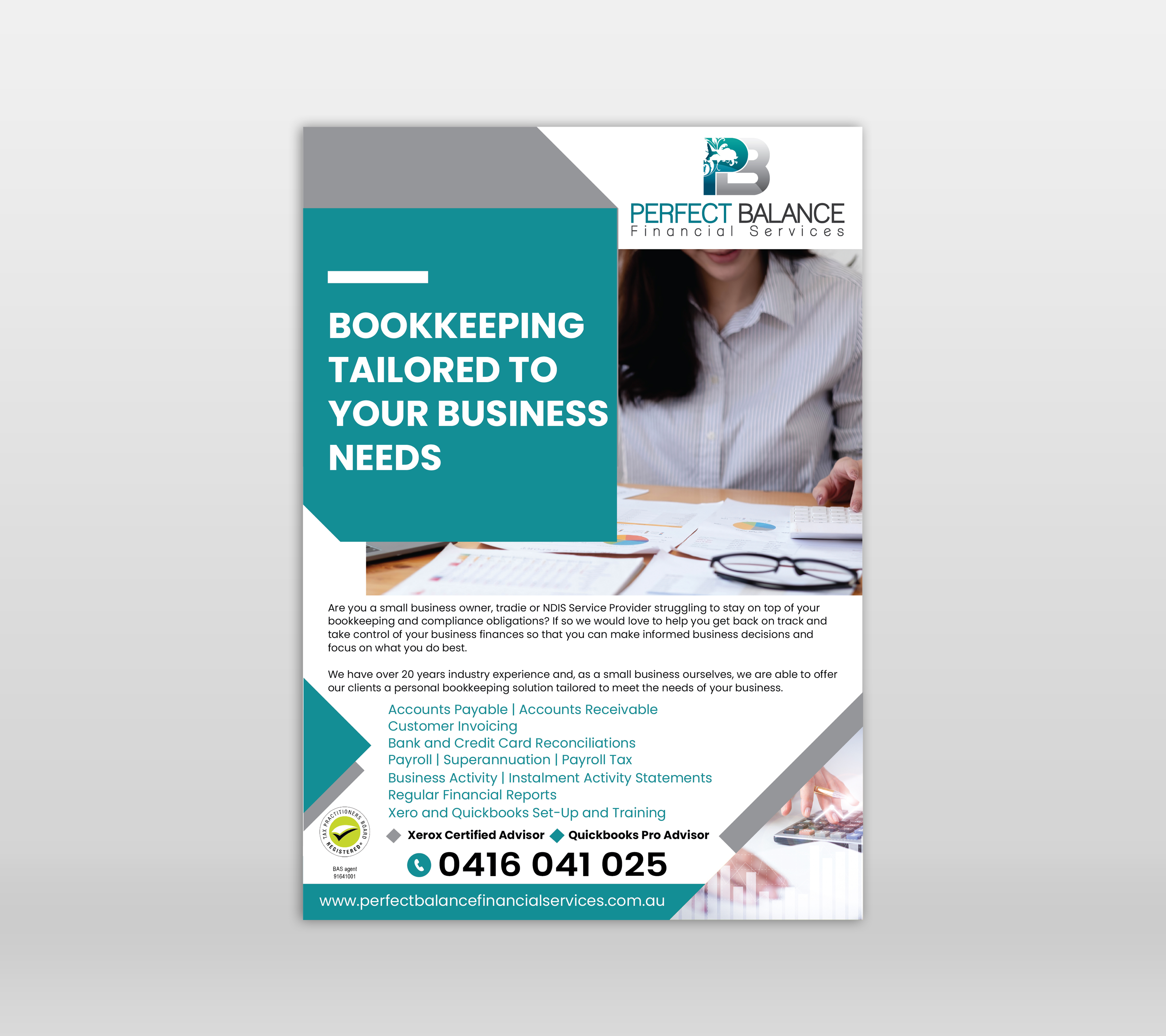Flyer-Design von Mamata Sasmal für Perfect Balance Financial Services | Design #30723374
