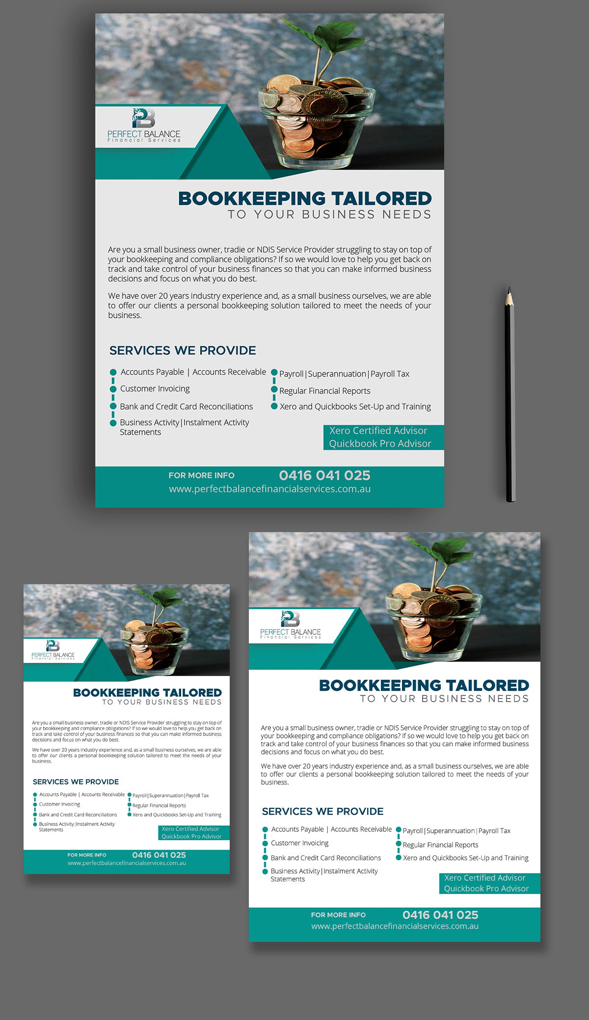 Flyer-Design von Mi17design für Perfect Balance Financial Services | Design #30735429