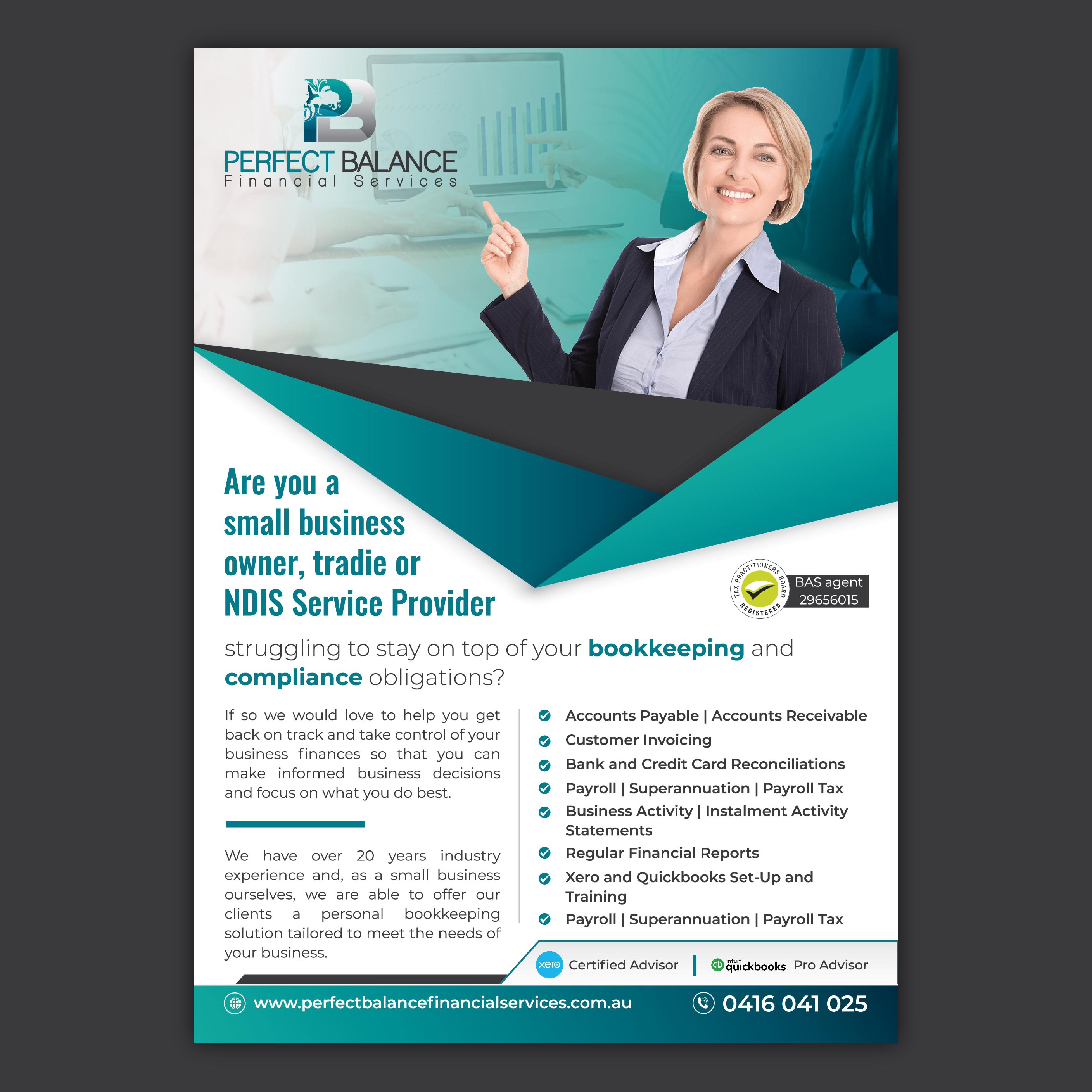 Flyer-Design von Bidita Saha für Perfect Balance Financial Services | Design #30727432