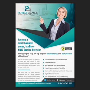 Flyer Design by Bidita Saha for Perfect Balance Financial Services | Design: #30732567
