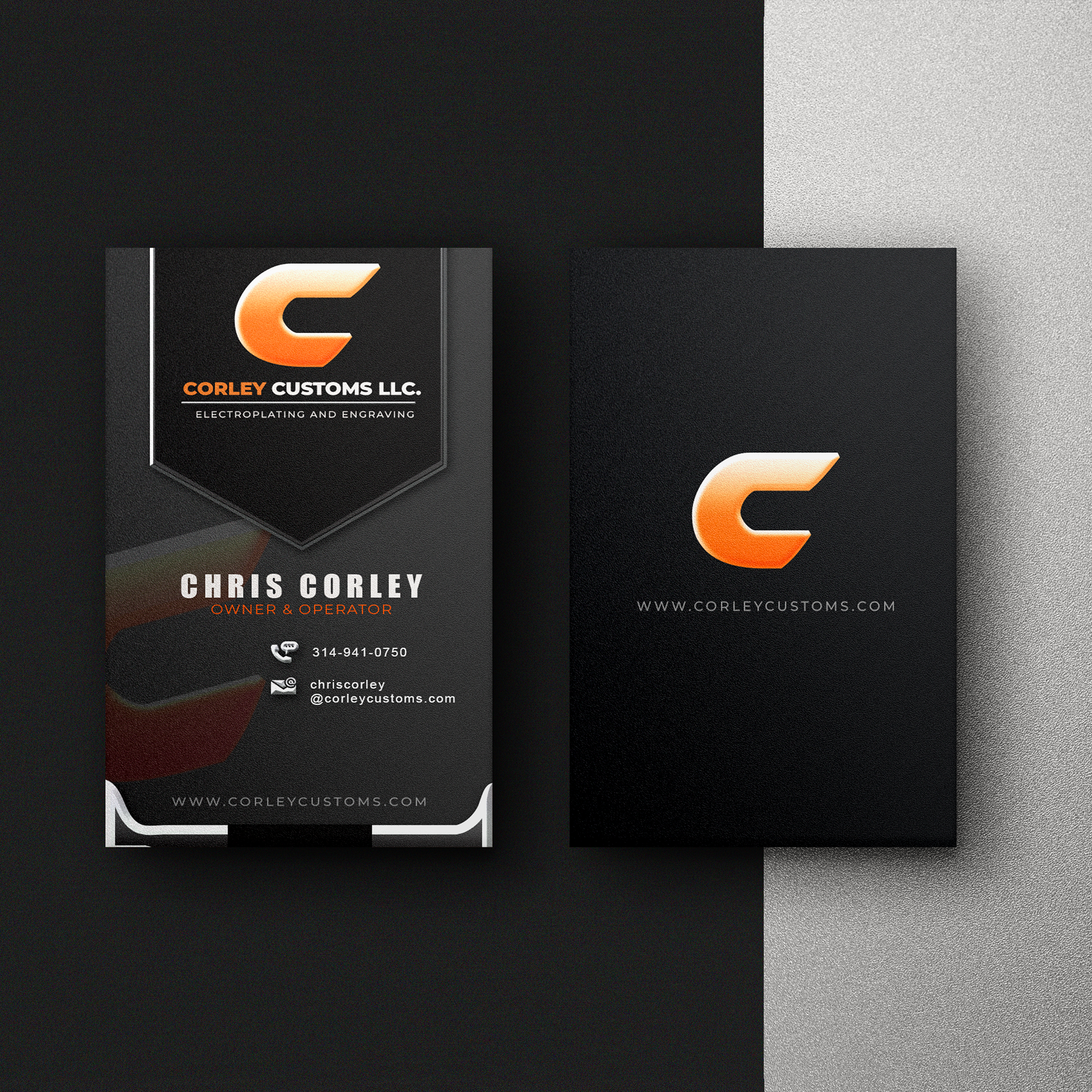 Design de Carte de Visite par AP Creatives pour Corley Customs LLC | Design #30699209