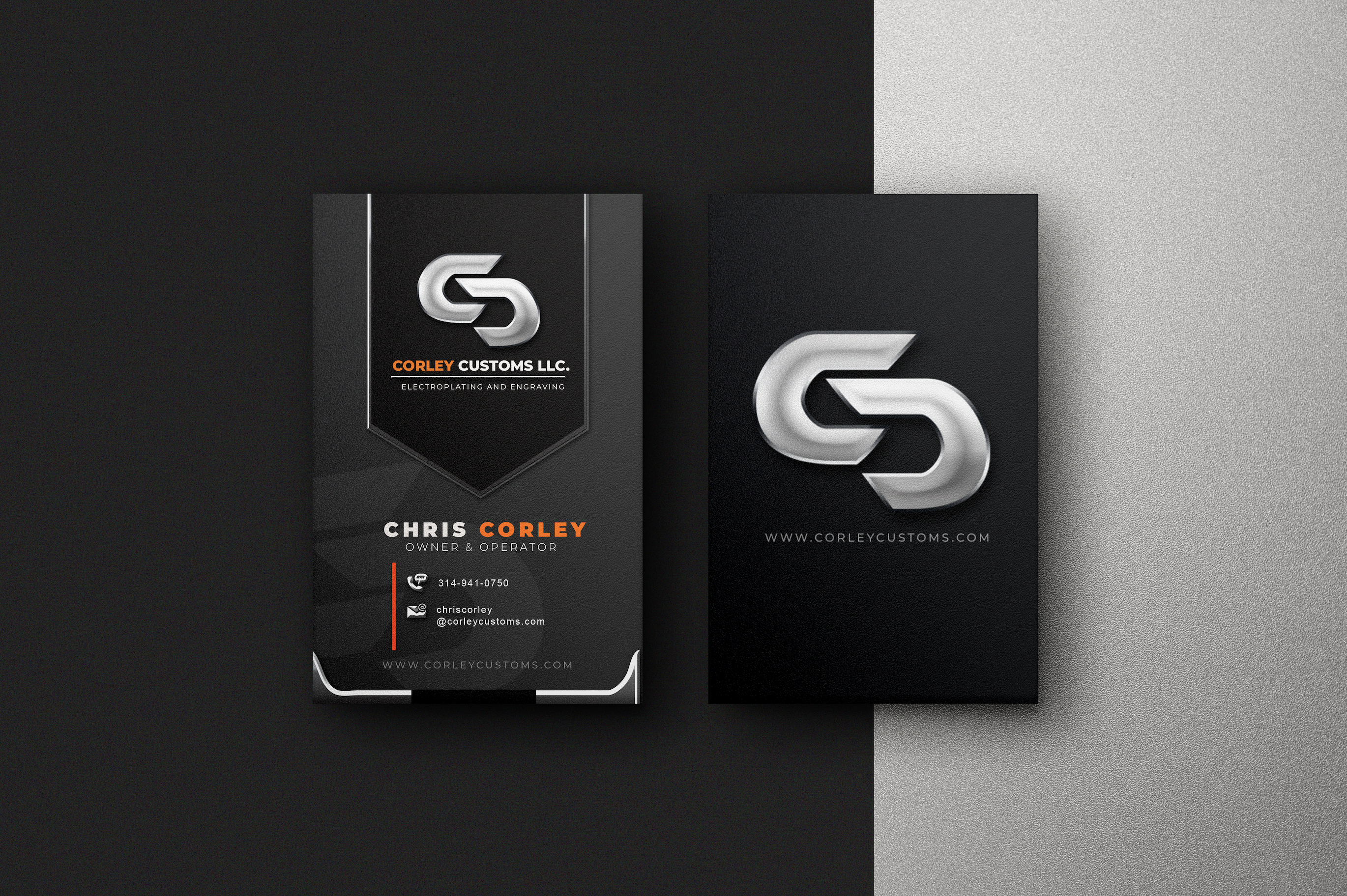 Design de Carte de Visite par AP Creatives pour Corley Customs LLC | Design #30699257