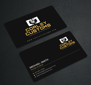 Design de Carte de Visite par Sun Moon Graphic Designer pour Corley Customs LLC | Design #30703199