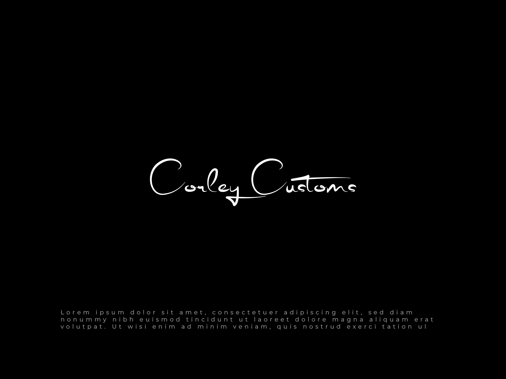 Visitenkarten-Design von Graphic Mama für Corley Customs LLC | Design #30701020