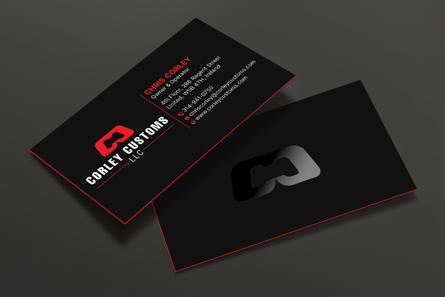 Business Card Design by DesignShout for Corley Customs LLC | Design #30703715