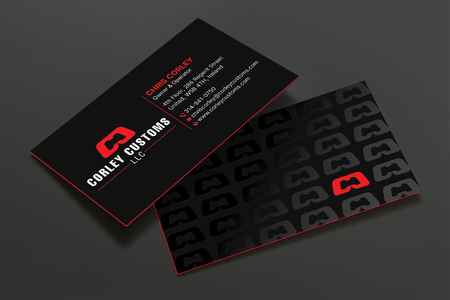 Business Card Design by DesignShout for Corley Customs LLC | Design #30703716