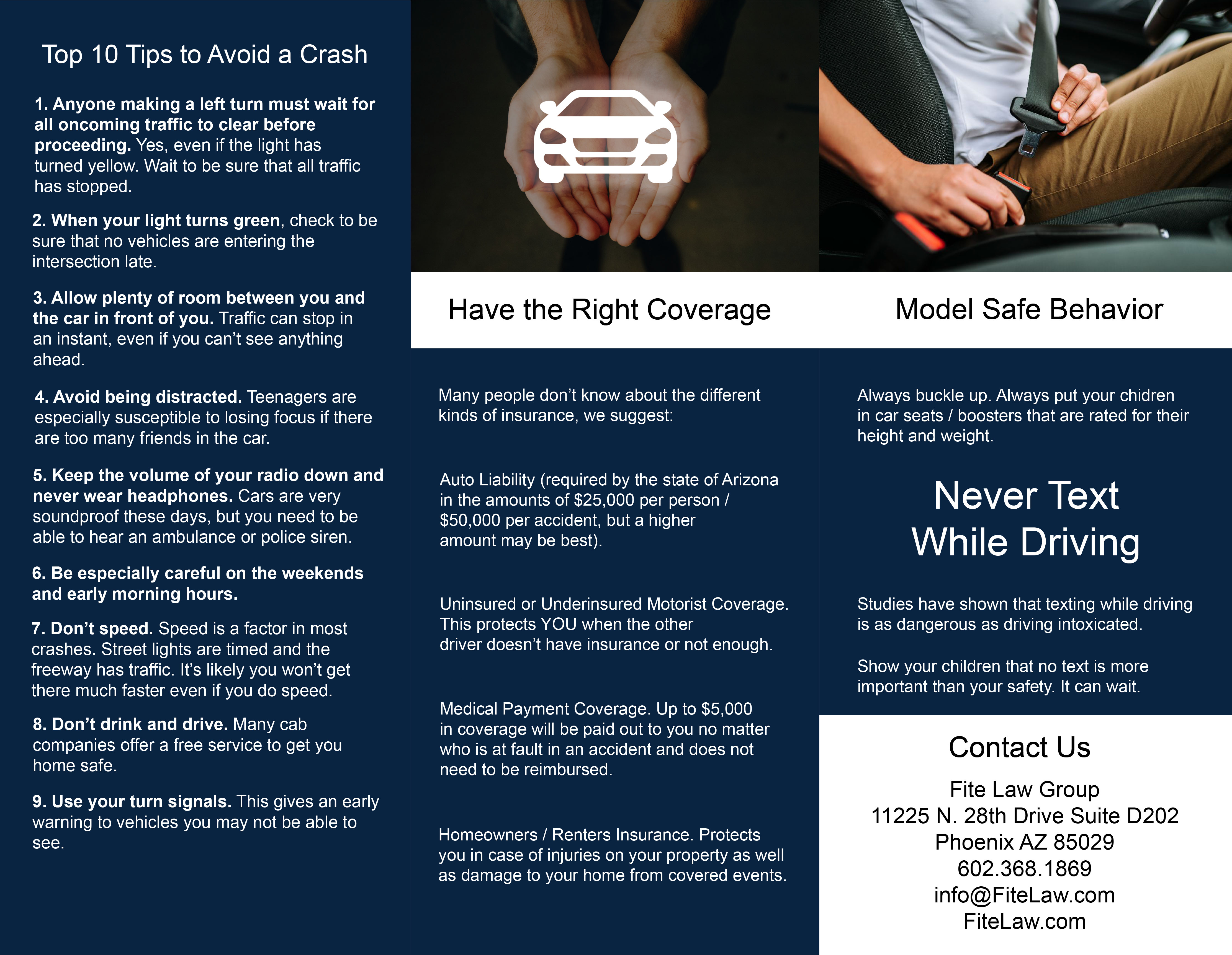 Brochure Design by Dnnsio for Fite Law Group | Design #30744867