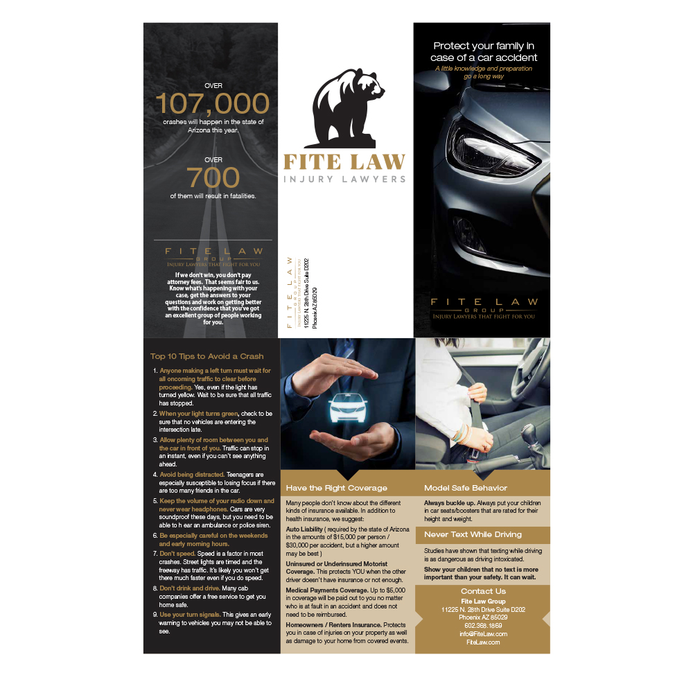 Brochure Design by Solarex Corporation for Fite Law Group | Design #30700821