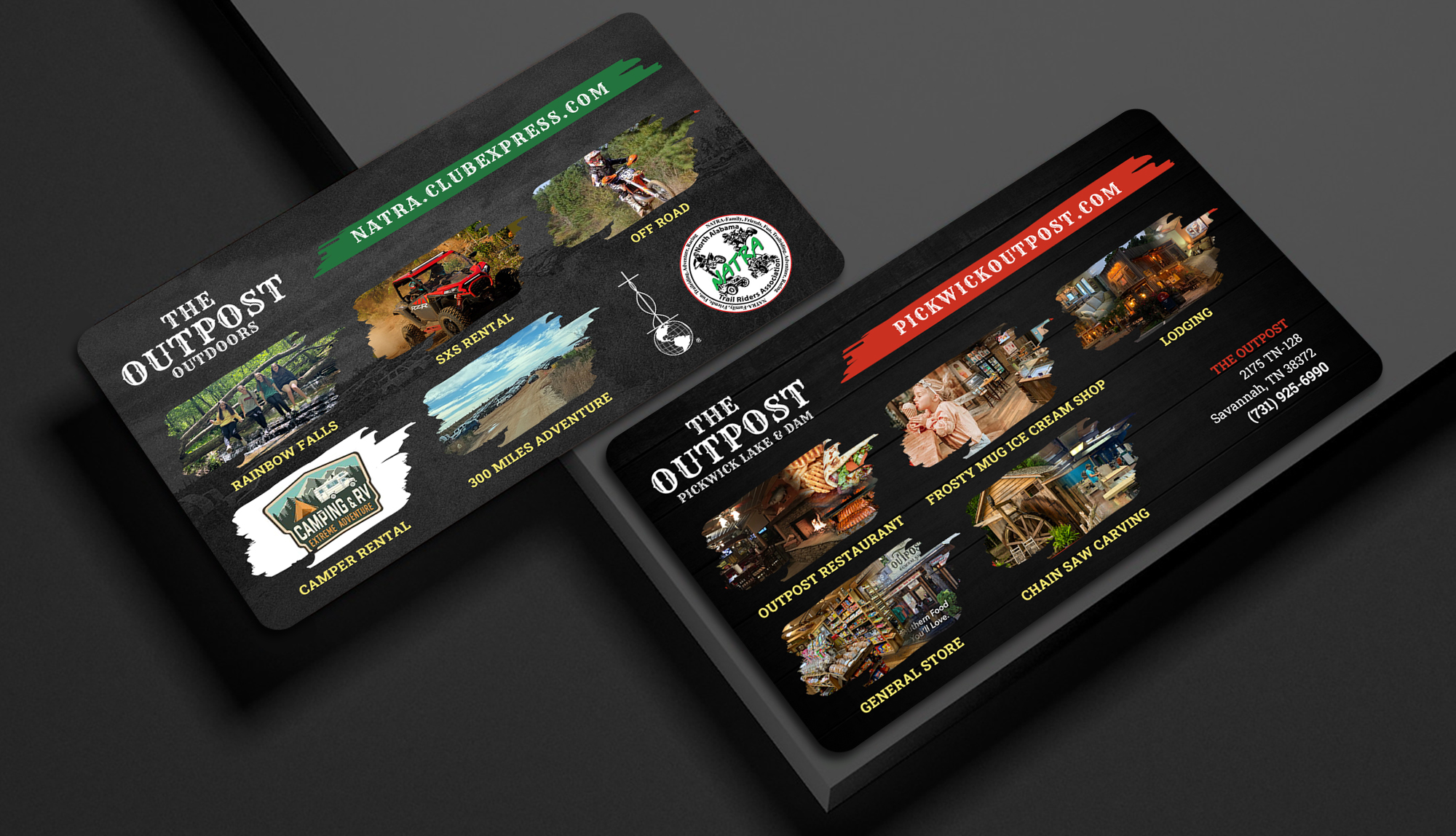 Business Card Design by Sun Moon Graphic Designer for The Outpost | Design #30711400