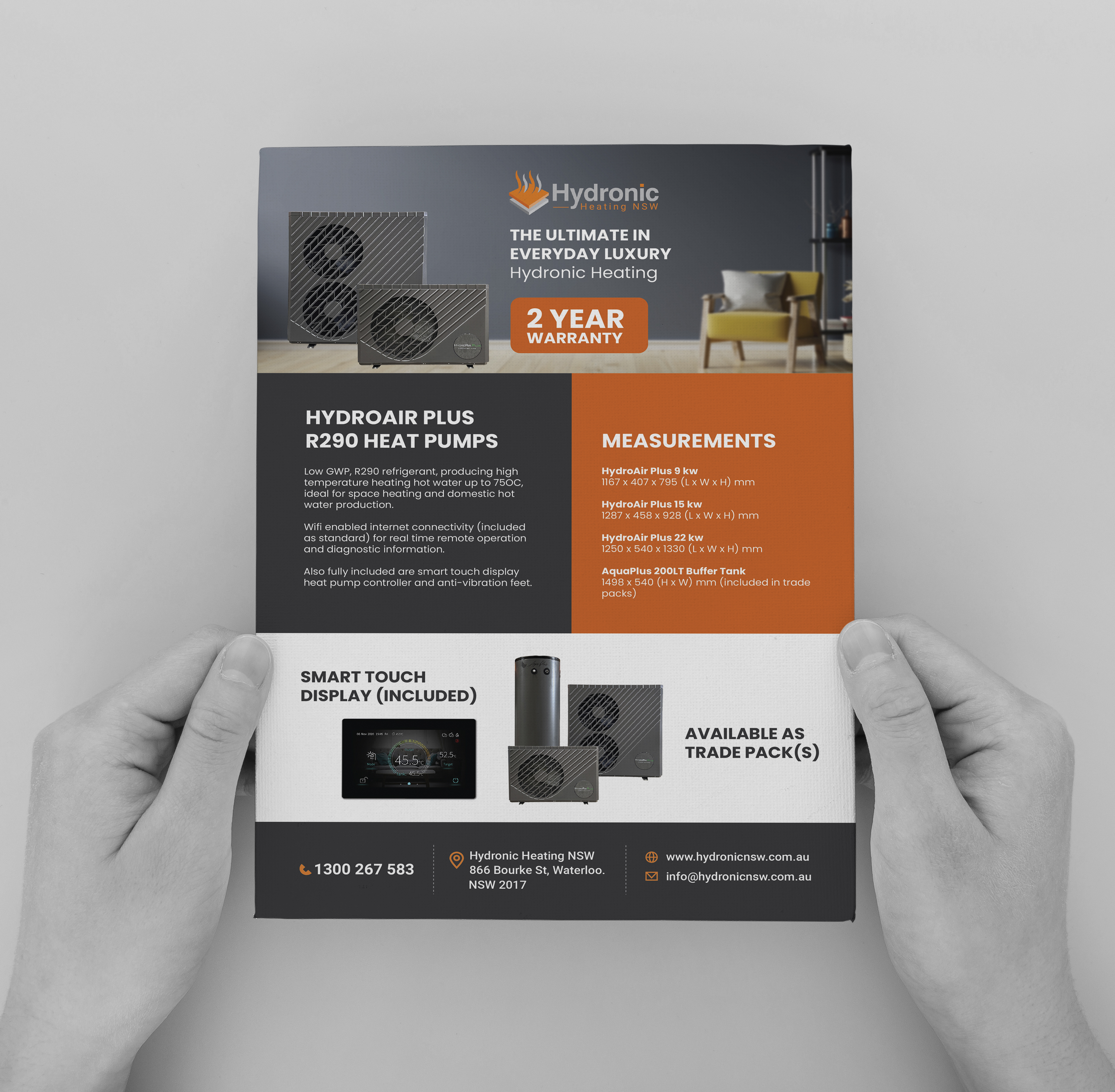 Brochure Design by Achiver for Hydronic Heating NSW | Design #30905021