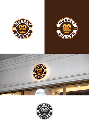 Logo Design by jonkonrad for Monkey burger | Design: #30710524