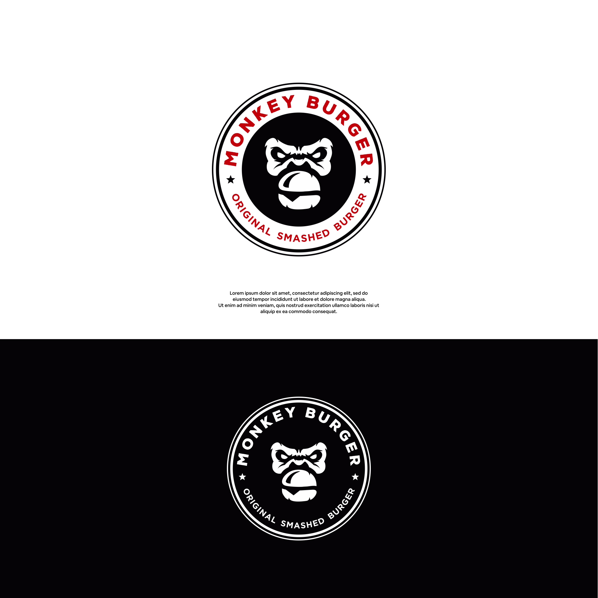 Logo Design by DesignFirst for Monkey burger | Design #30710064