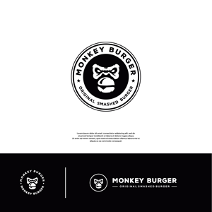 Logo Design by DesignFirst for Monkey burger | Design: #30710067