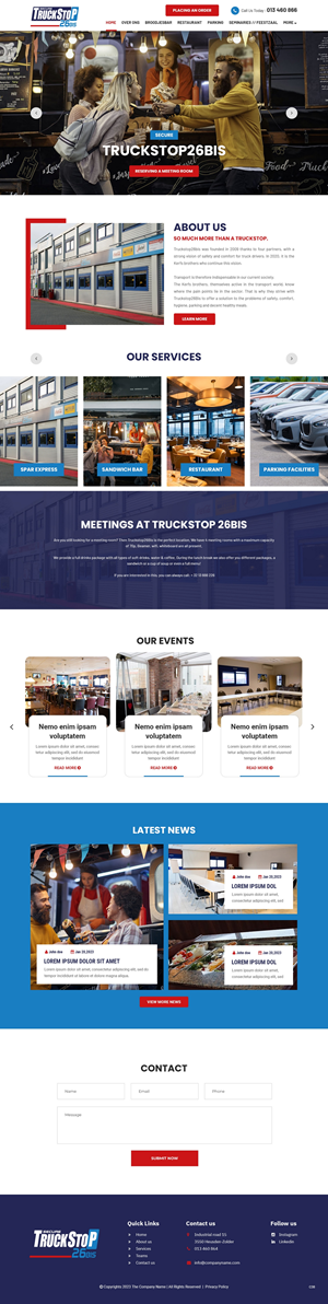 Web Design by pb for Truckstop 26Bis BV | Design: #30746081