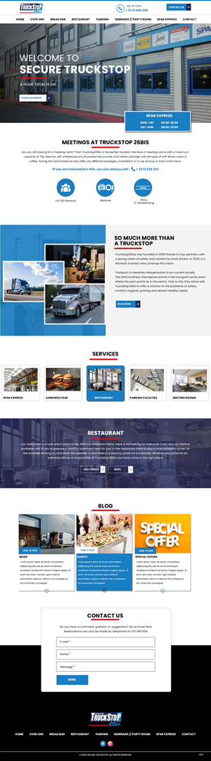 Web Design by pb for Truckstop 26Bis BV | Design: #30746095