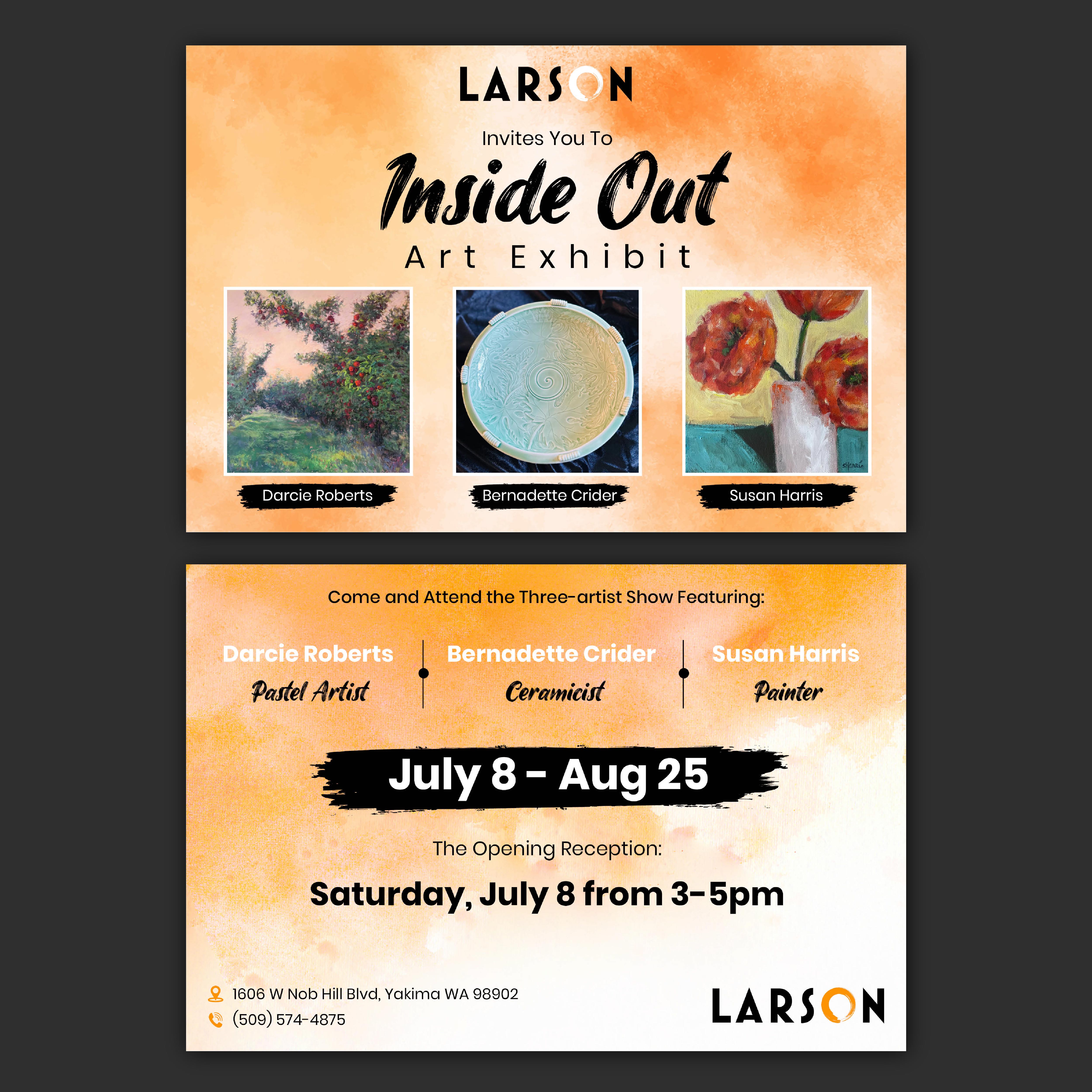 Invitation Design by Bidita Saha for Larson Gallery | Design #30735616