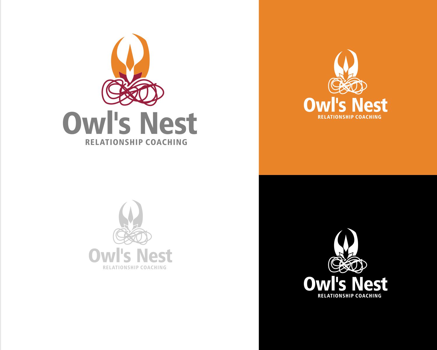 Diseño de Logo por DesignMX (Renan Mejia) para Owl's Nest Relationship Coaching | Diseño #30733849