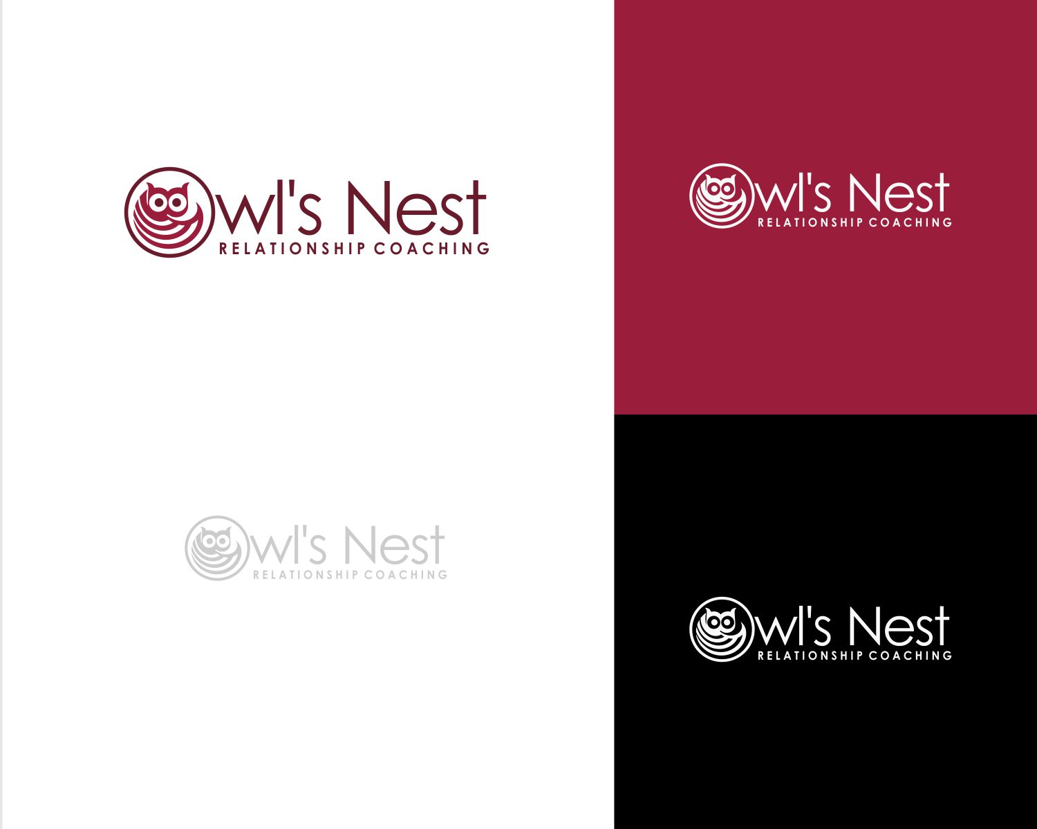 Diseño de Logo por DesignMX (Renan Mejia) para Owl's Nest Relationship Coaching | Diseño #30733889