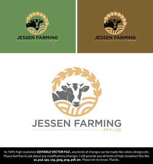 Logo Design by FireflyArt for Jessen Farming Pty Ltd | Design: #30753367