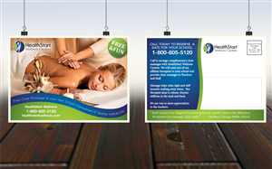 Want to market to schools to offer free chair massages for teacher and staff of the schools | Postkarten-Design von Blendende