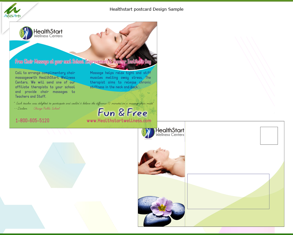 Postcard Design by AditiArts for HealthStart Wellness | Design #3102214