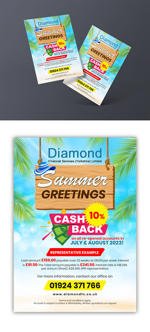 Design de Flyer par debdesign pour Diamond Financial Services (Yorkshire) Ltd | Design : #30768476