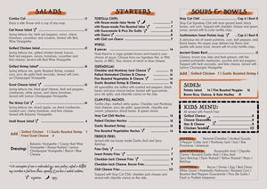 Menu Design by Brooks Design