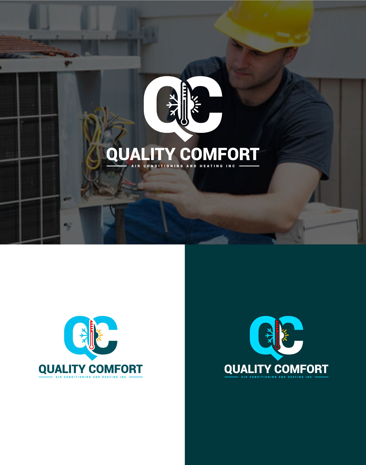 Logo Design by AyaanArt for Quality Comfort Air Conditioning And Heating Inc.  | Design #30754702