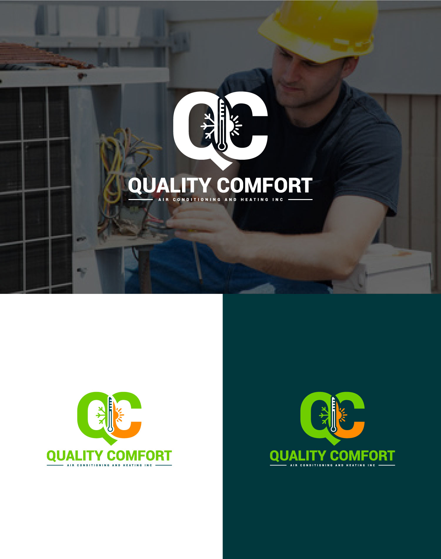 Logo Design by AyaanArt for Quality Comfort Air Conditioning And Heating Inc.  | Design #30815929