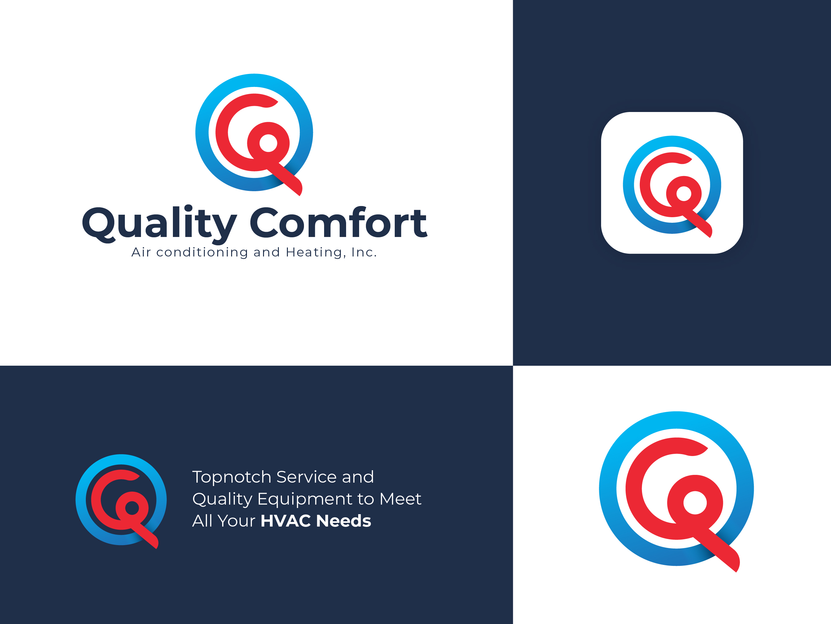 Diseño de Logo por Emerge para Quality Comfort Air Conditioning And Heating Inc.  | Diseño #30754544