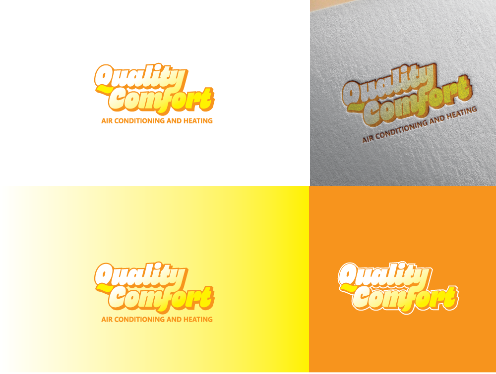 Logo Design by Cre@8ive.Colors for Quality Comfort Air Conditioning And Heating Inc.  | Design #30753695