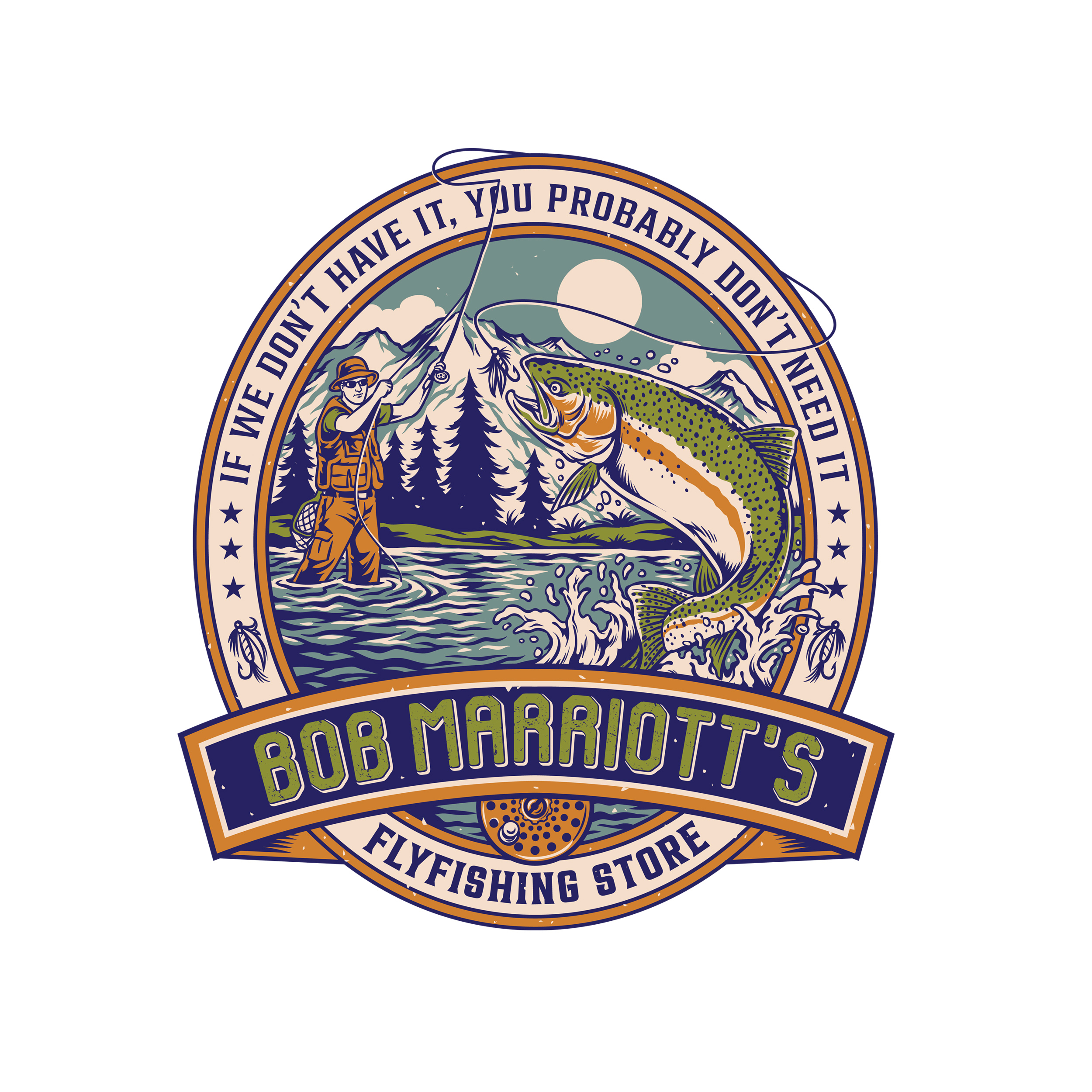 T-shirt Design by SangBlater for Bob Marriott's Flyfishing Store | Design #30832826