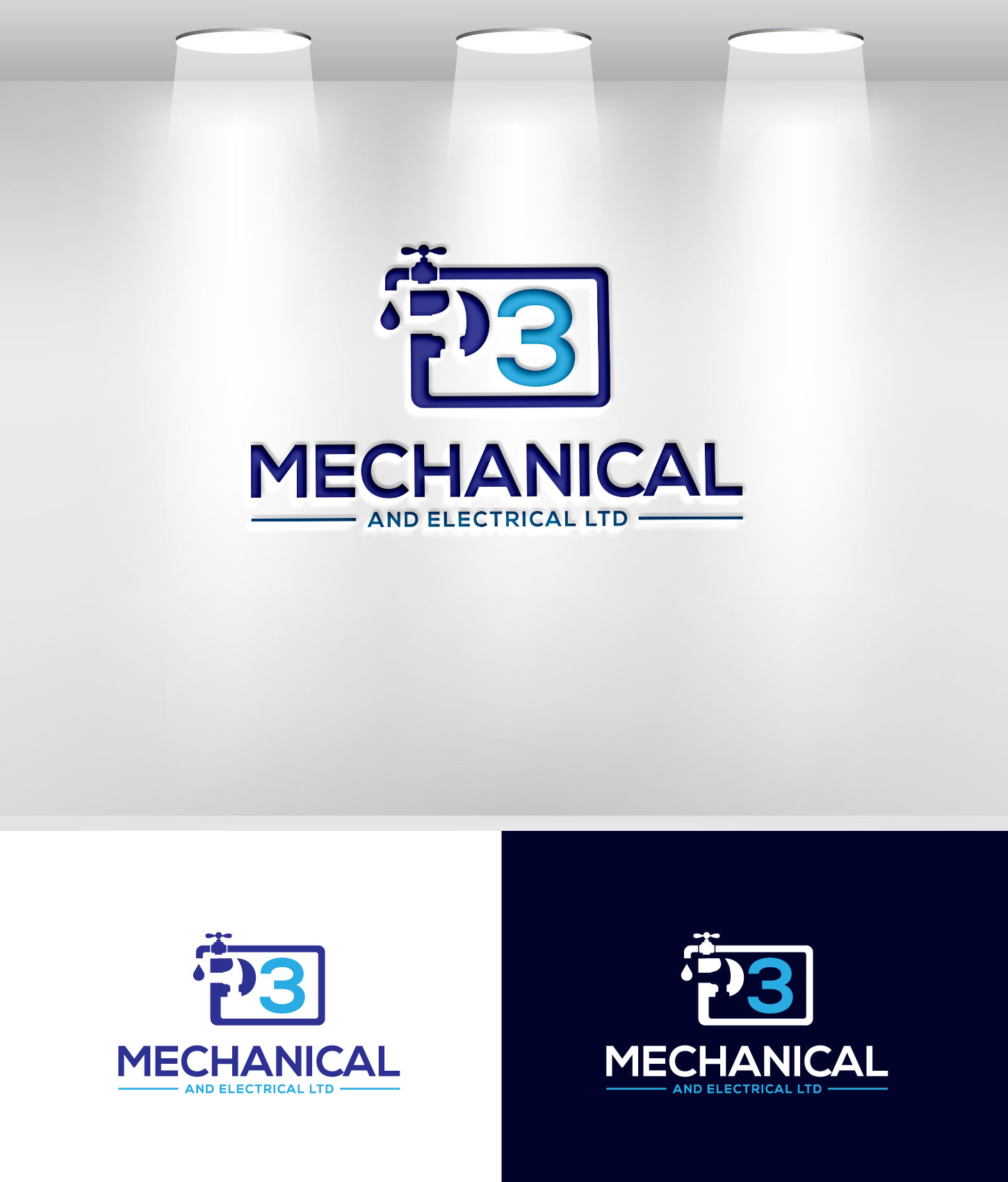 Logo Design by Mi Design1 for P3 Mechanical and Electrical Ltd. | Design #30773137