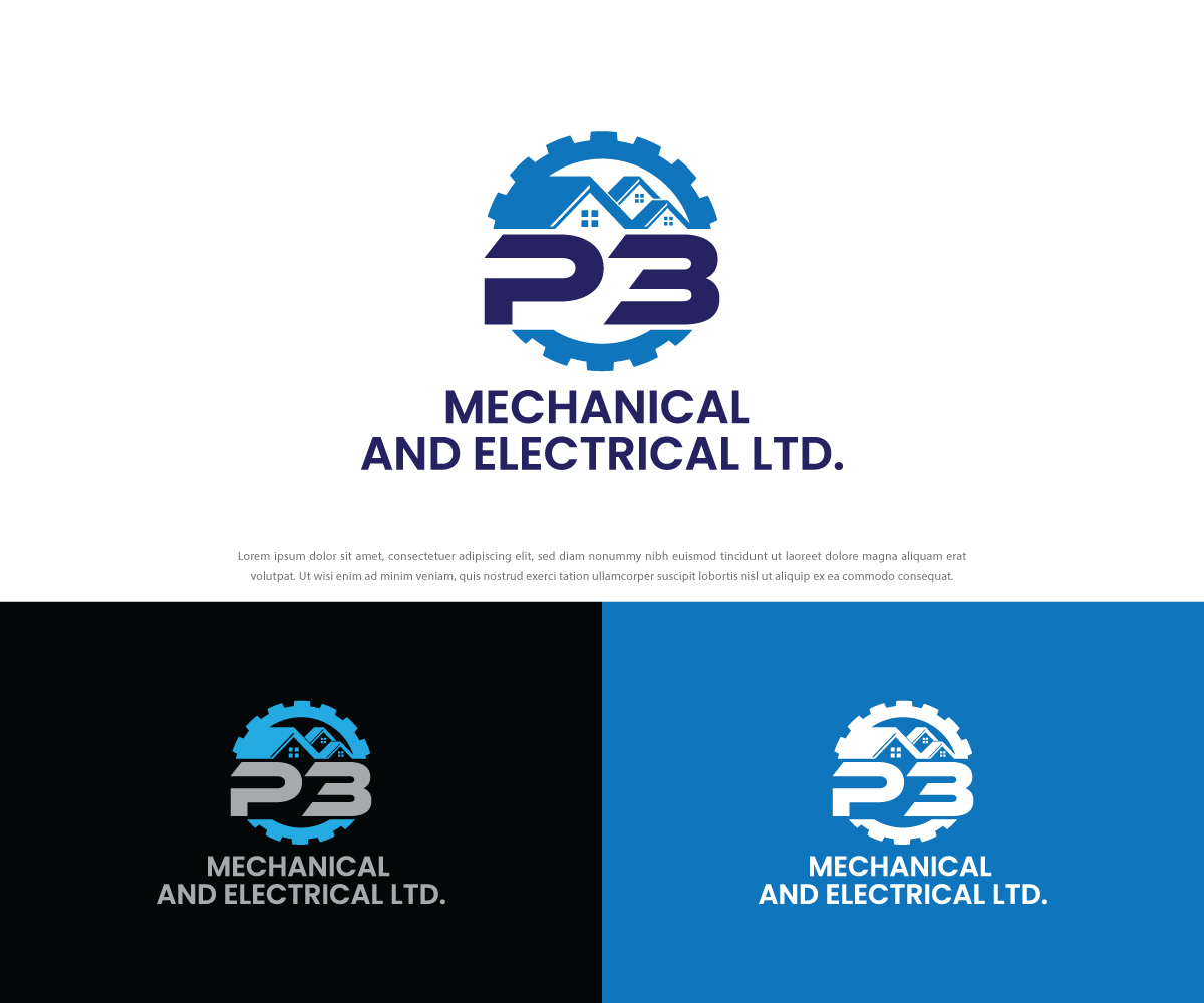 Logo Design by TrisDesign for P3 Mechanical and Electrical Ltd. | Design #30778258
