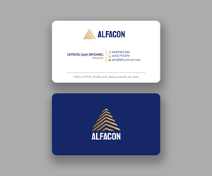 Business Card Design by Andrés Sebastián for ALFACON PTY LTD | Design: #30778158