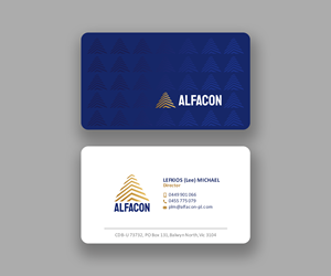 Business Card Design by Andrés Sebastián for ALFACON PTY LTD | Design: #30778568