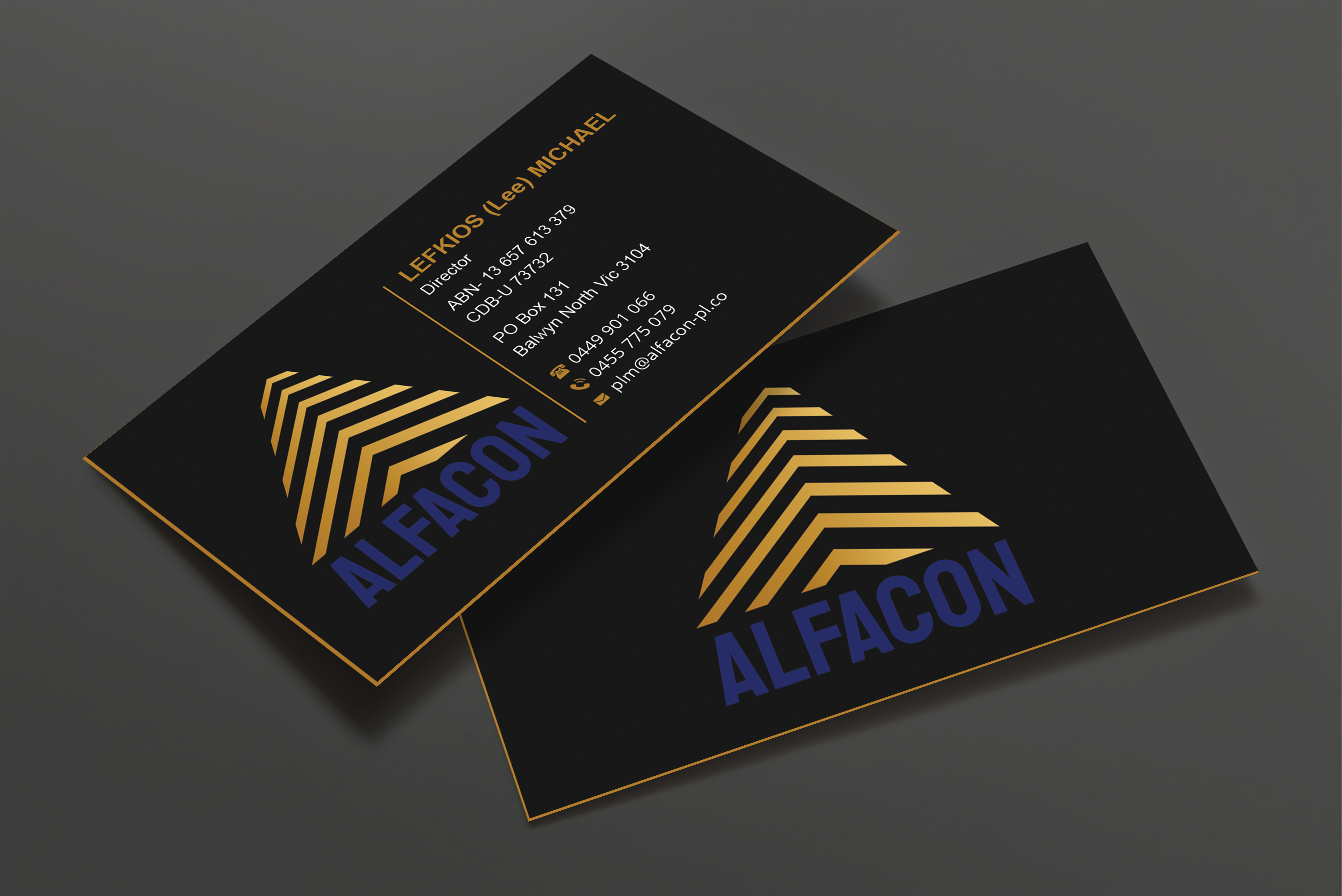 Business Card Design by Expert Bappy for ALFACON PTY LTD | Design #30777302