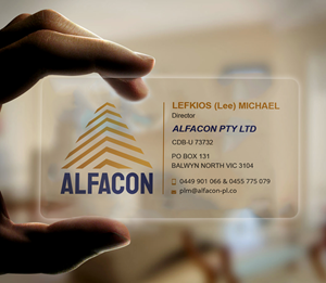 Visitenkarten-Design von Expert Bappy für ALFACON PTY LTD | Design: #30777487