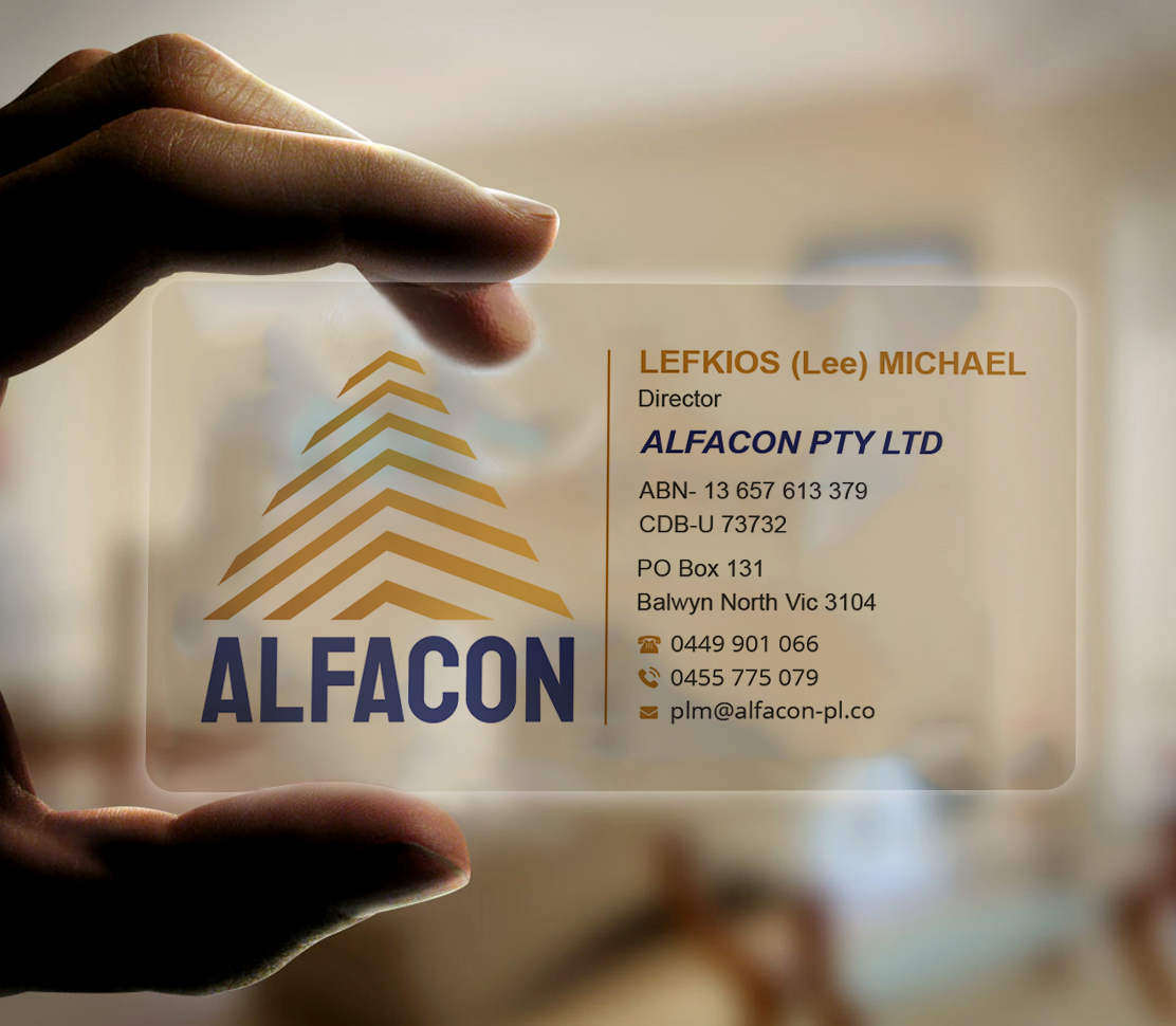 Business Card Design by Expert Bappy for ALFACON PTY LTD | Design #30777514