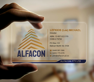 Business Card Design by Expert Bappy for ALFACON PTY LTD | Design: #30777658