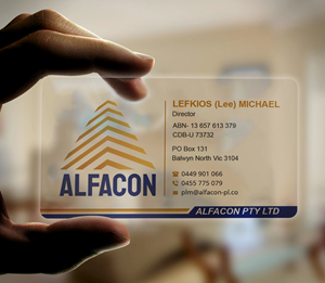 Business Card Design by Expert Bappy for ALFACON PTY LTD | Design: #30777683