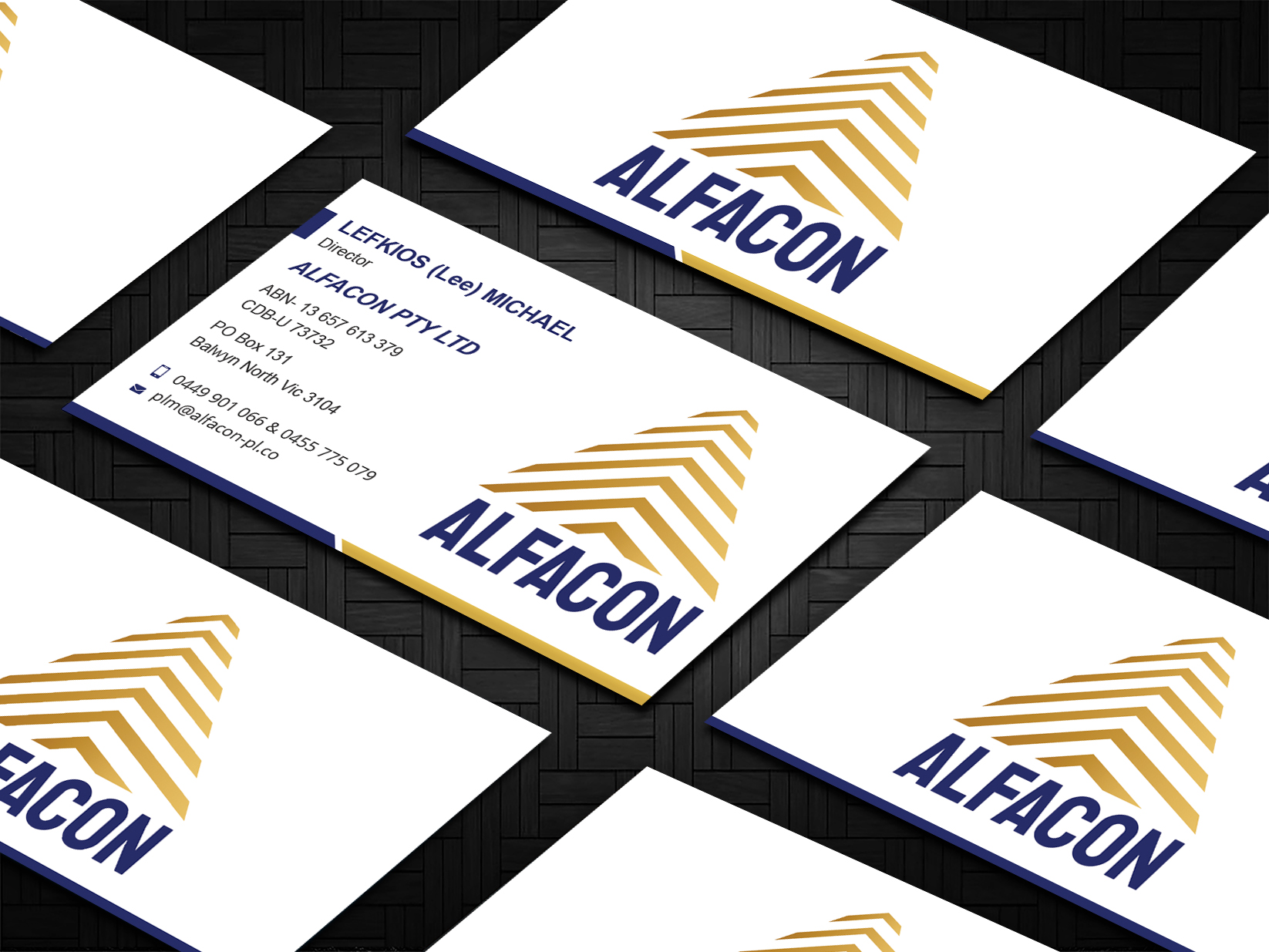 Business Card Design by Expert Bappy for ALFACON PTY LTD | Design #30780795