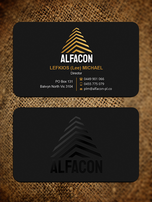 Business Card Design by Expert Bappy for ALFACON PTY LTD | Design: #30786133