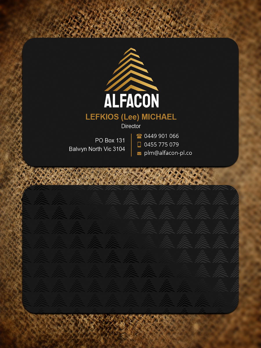 Business Card Design by Expert Bappy for ALFACON PTY LTD | Design #30786200