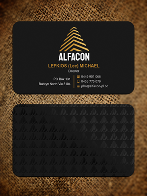 Business Card Design by Expert Bappy for ALFACON PTY LTD | Design: #30786200