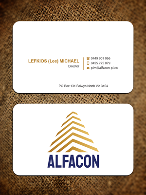 Business Card Design by Expert Bappy for ALFACON PTY LTD | Design: #30786274
