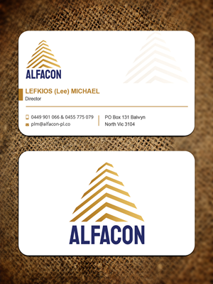 Business Card Design by Expert Bappy for ALFACON PTY LTD | Design: #30786322
