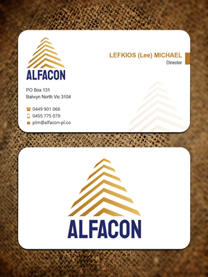 Business Card Design by Expert Bappy for ALFACON PTY LTD | Design: #30786332