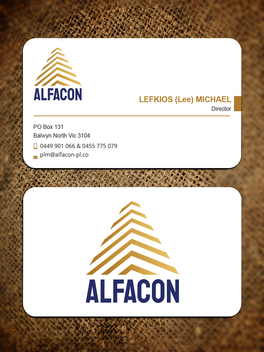 Diseño de Tarjeta de Presentación por Expert Bappy para ALFACON PTY LTD | Diseño #30786354